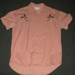Urban Outfitters Embroidered Button Up